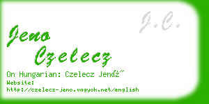 jeno czelecz business card